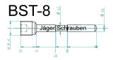 Titan (Ti6Al4V) - Bremsbelagstift natur